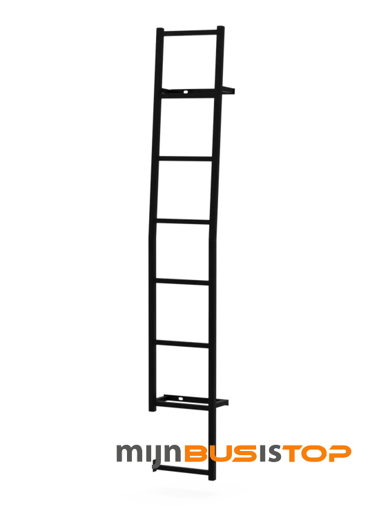 Zwarte ladder 180 graden montage op deur Citroen Jumper vanaf 2006
