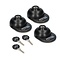 universeel GATELOCK T-lock beveiligingsslot - slamlock - set van 3 sloten - mat zwart