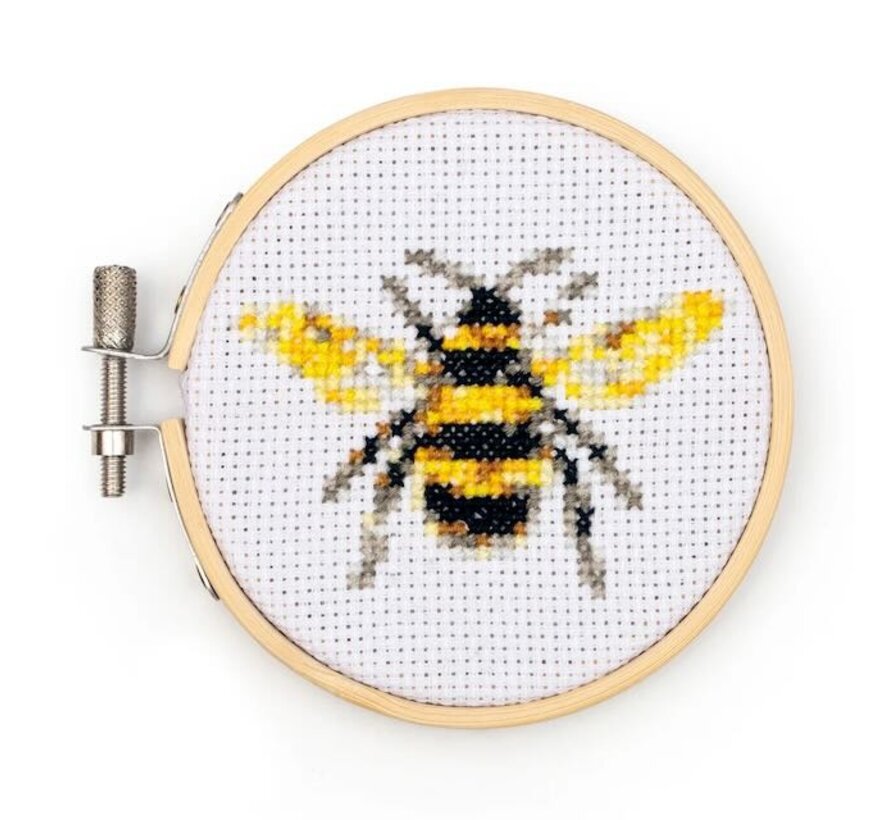 Mini Cross Stitch Embroidery Kit Bij