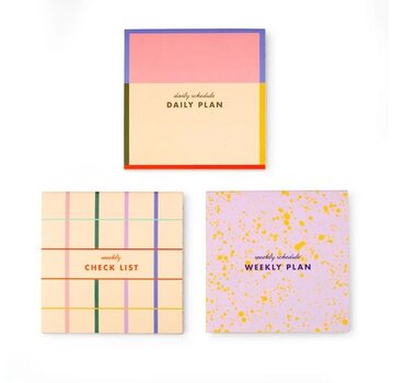 Kikkerland Set of 3 Sticky Note Memo Pads