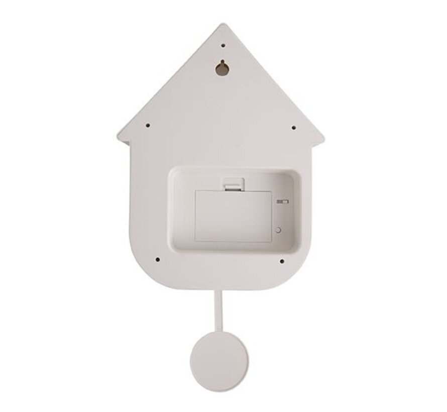Wall Clock Modern Cuckoo white