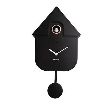 Wall Clock Modern Cuckoo black