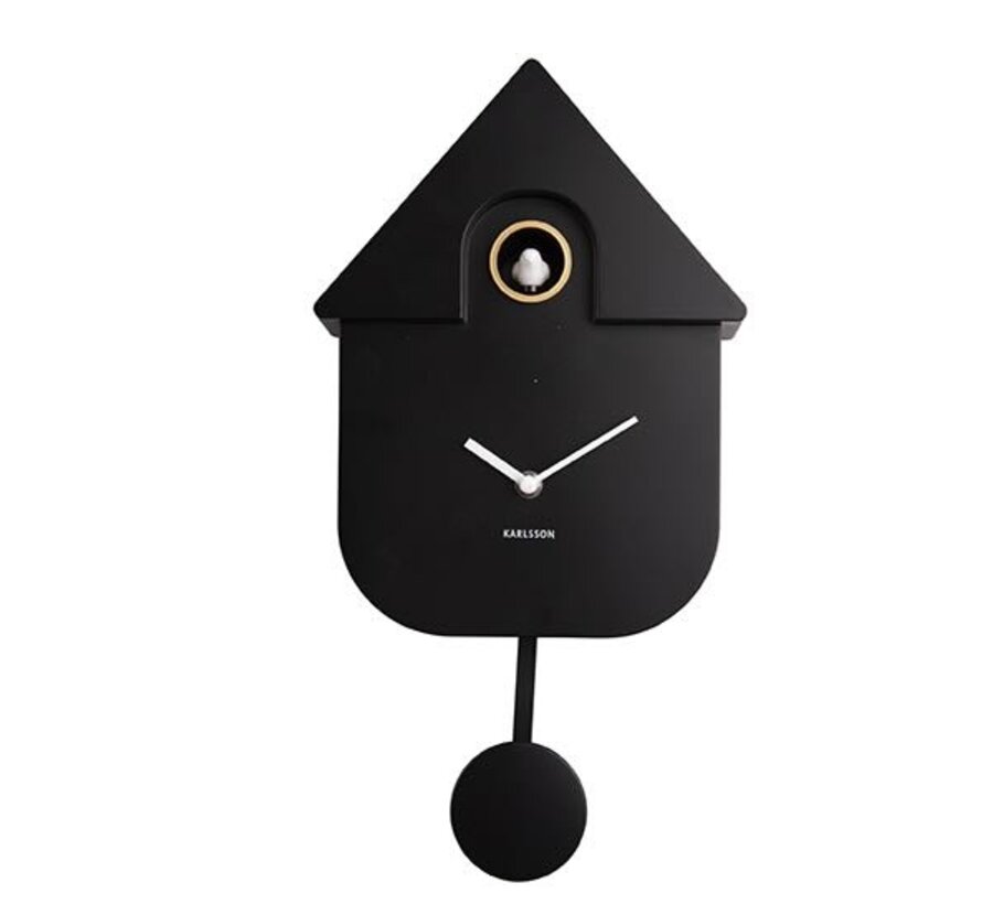 Wall Clock Modern Cuckoo black