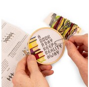 Kikkerland Mini Cross Stitch Embroidery Kit Book