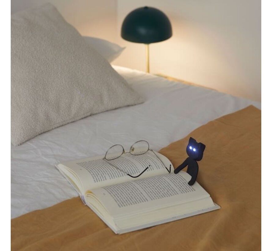 Boekenlampje kat