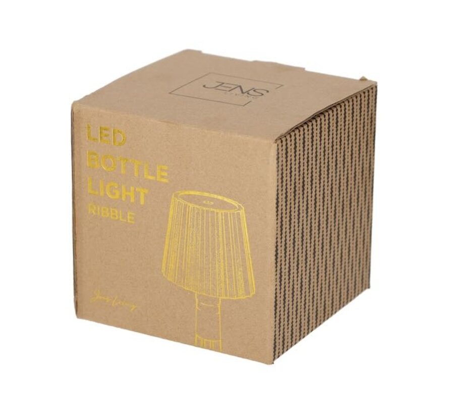 Flessenlamp ribbel