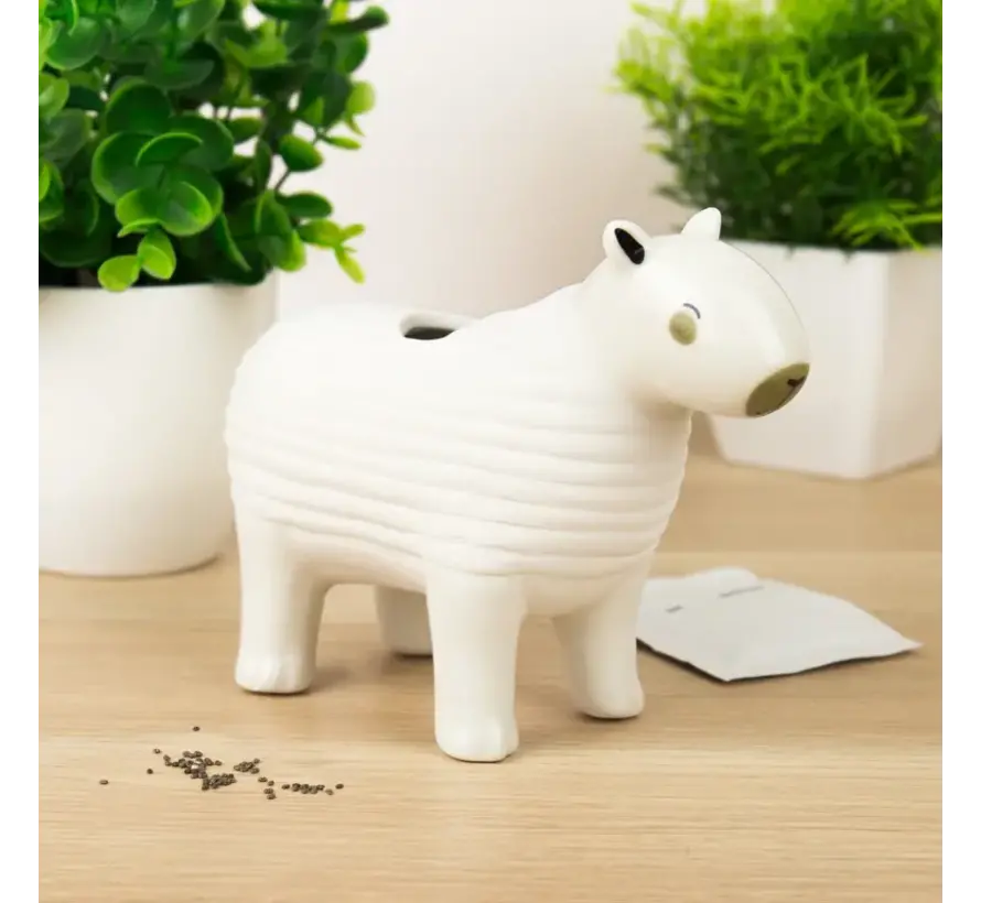 Capybara Plantenpot met groene vacht