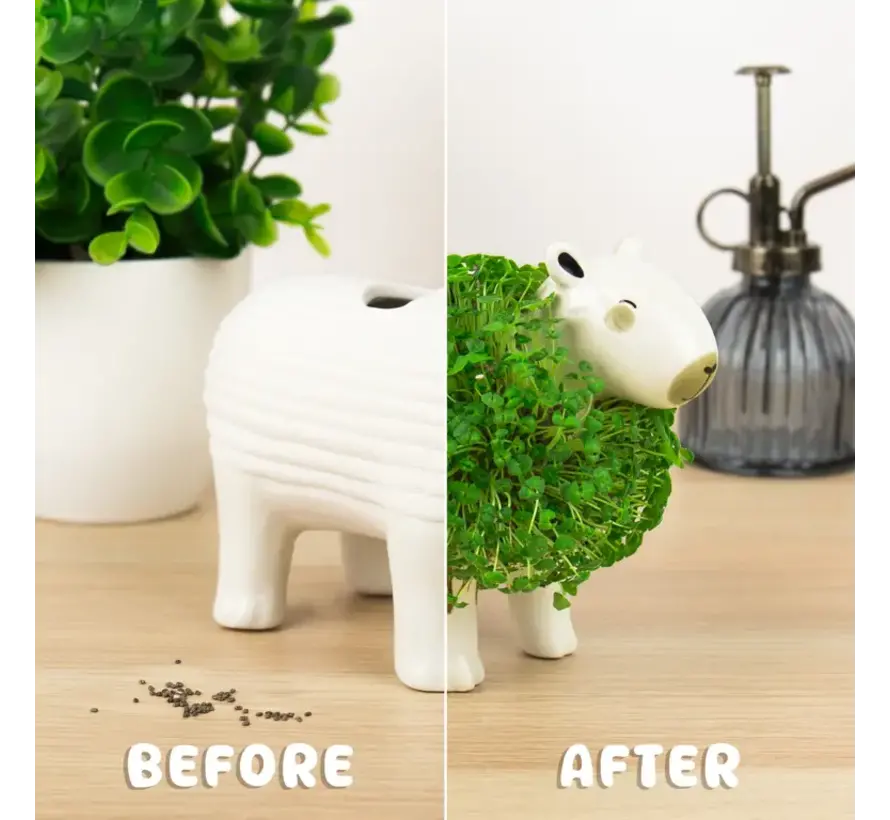 Capybara Plantenpot met groene vacht