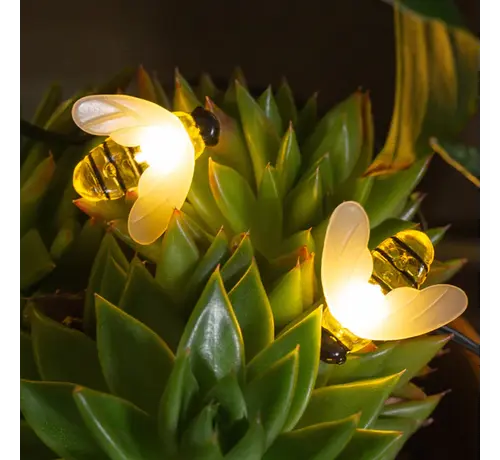 Kikkerland Snoer met bijenlampjes op zonne-energie