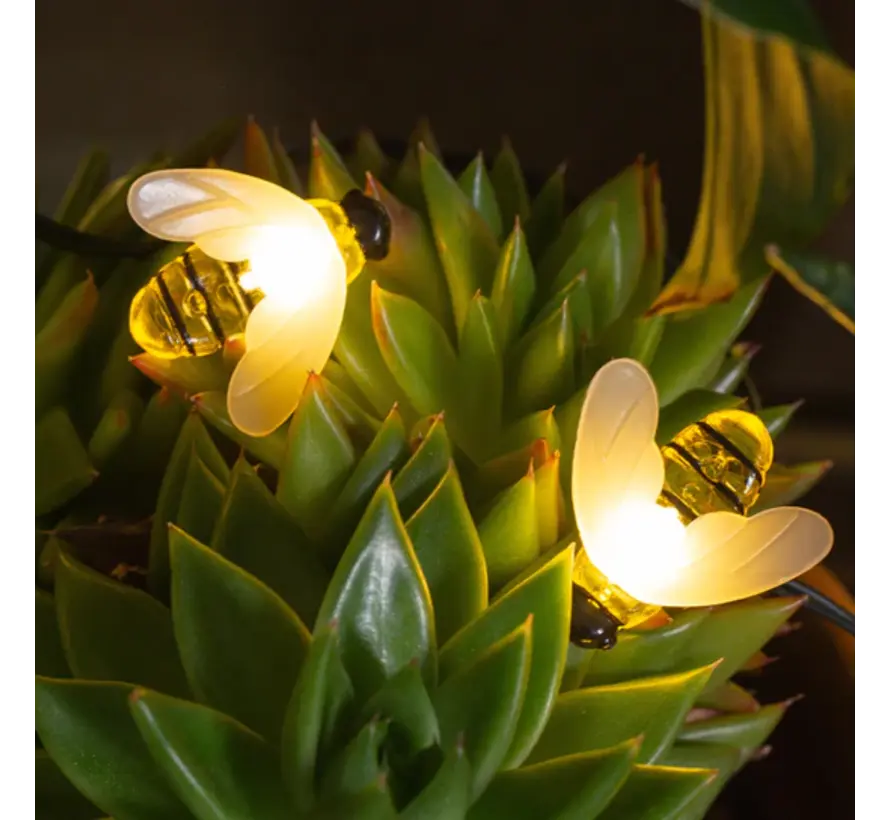 Snoer met bijenlampjes op zonne-energie