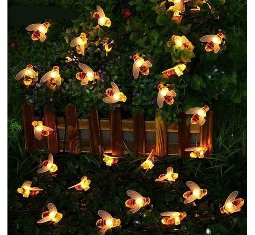 Snoer met bijenlampjes op zonne-energie