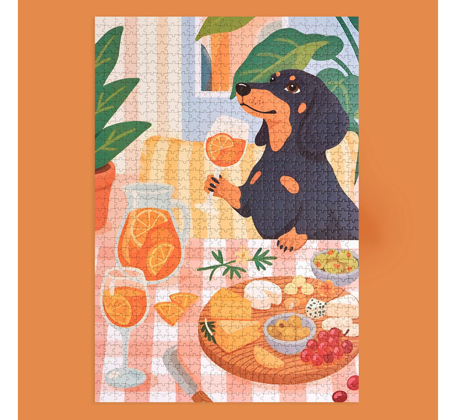 Puzzel Teckel Spritz Time 1000 Stukjes – Balvi Puzzle Spritz Time