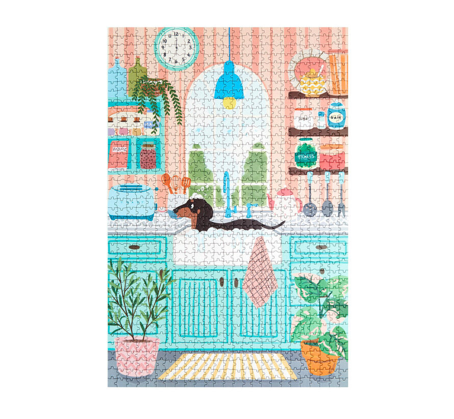 Puzzel Hond in Bubbelbad 1000 Stukjes – Balvi Puzzle Bubble Bath