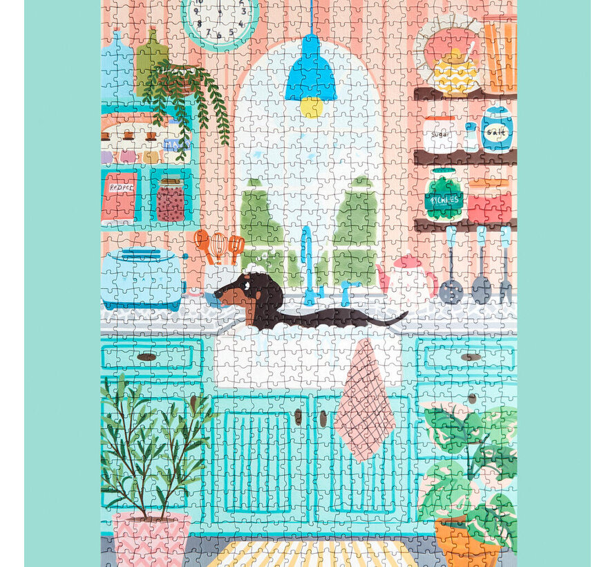 Puzzel Hond in Bubbelbad 1000 Stukjes – Balvi Puzzle Bubble Bath
