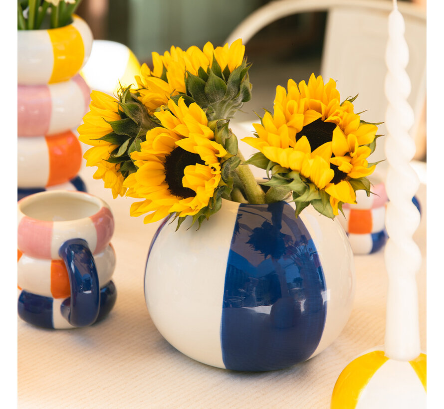 Vaas Strandbal Blauw 14 cm – Balvi Beach Ball Vase