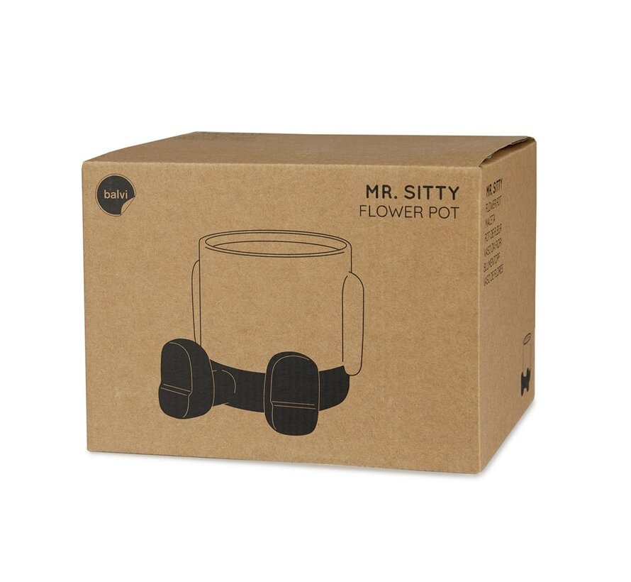 Bloempot Zittend Mannetje Goud – Balvi Mr. Sitty Gold Edition