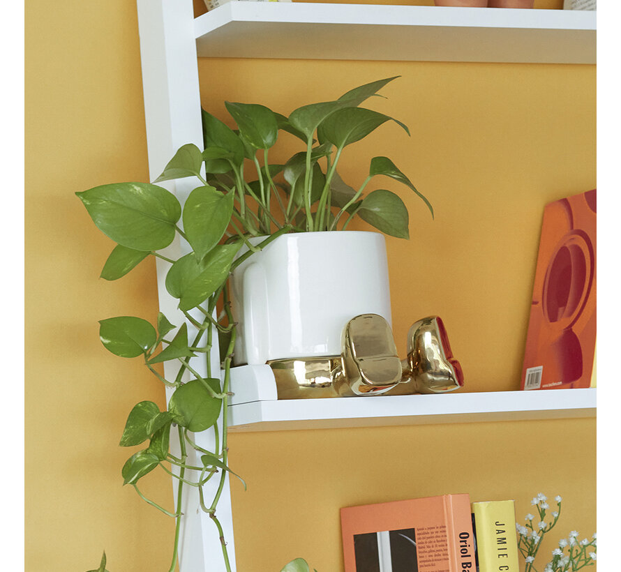 Bloempot Zittend Mannetje Goud – Balvi Mr. Sitty Gold Edition
