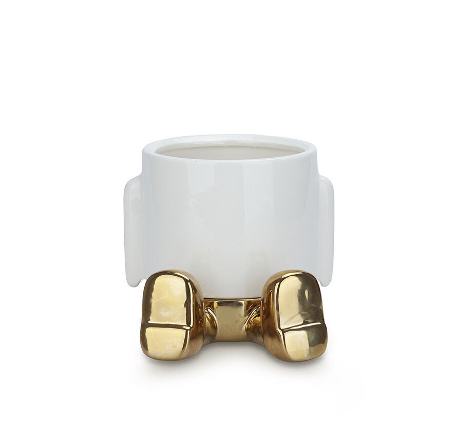 Bloempot Zittend Mannetje Goud – Balvi Mr. Sitty Gold Edition