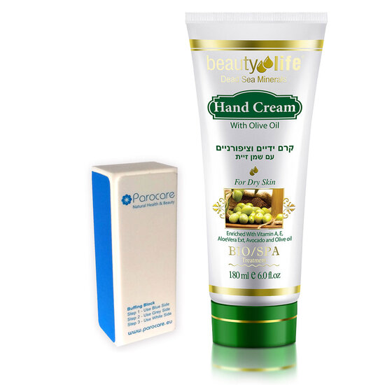 Beauty Life Hand- en nagelcrème + polijstblok