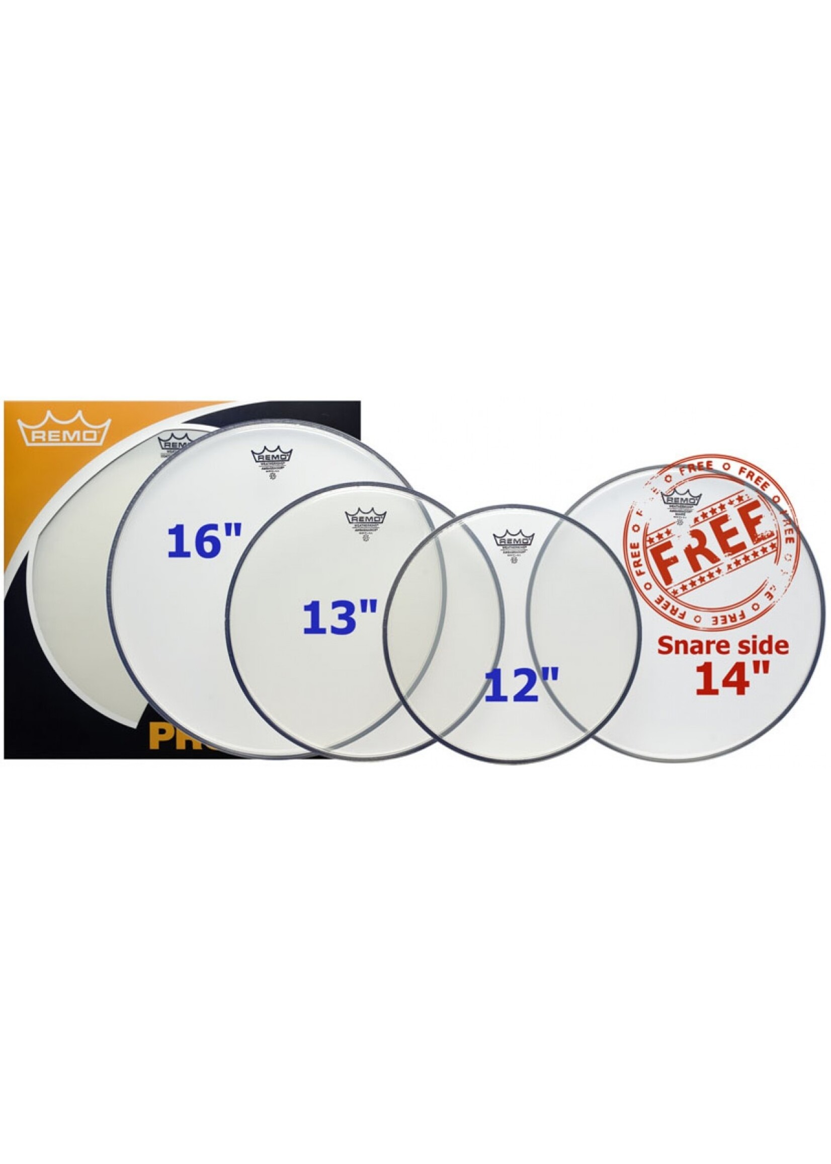 Remo Remo PP-0740-BA / ProPack (12", 13", 16" Ambassador transparant