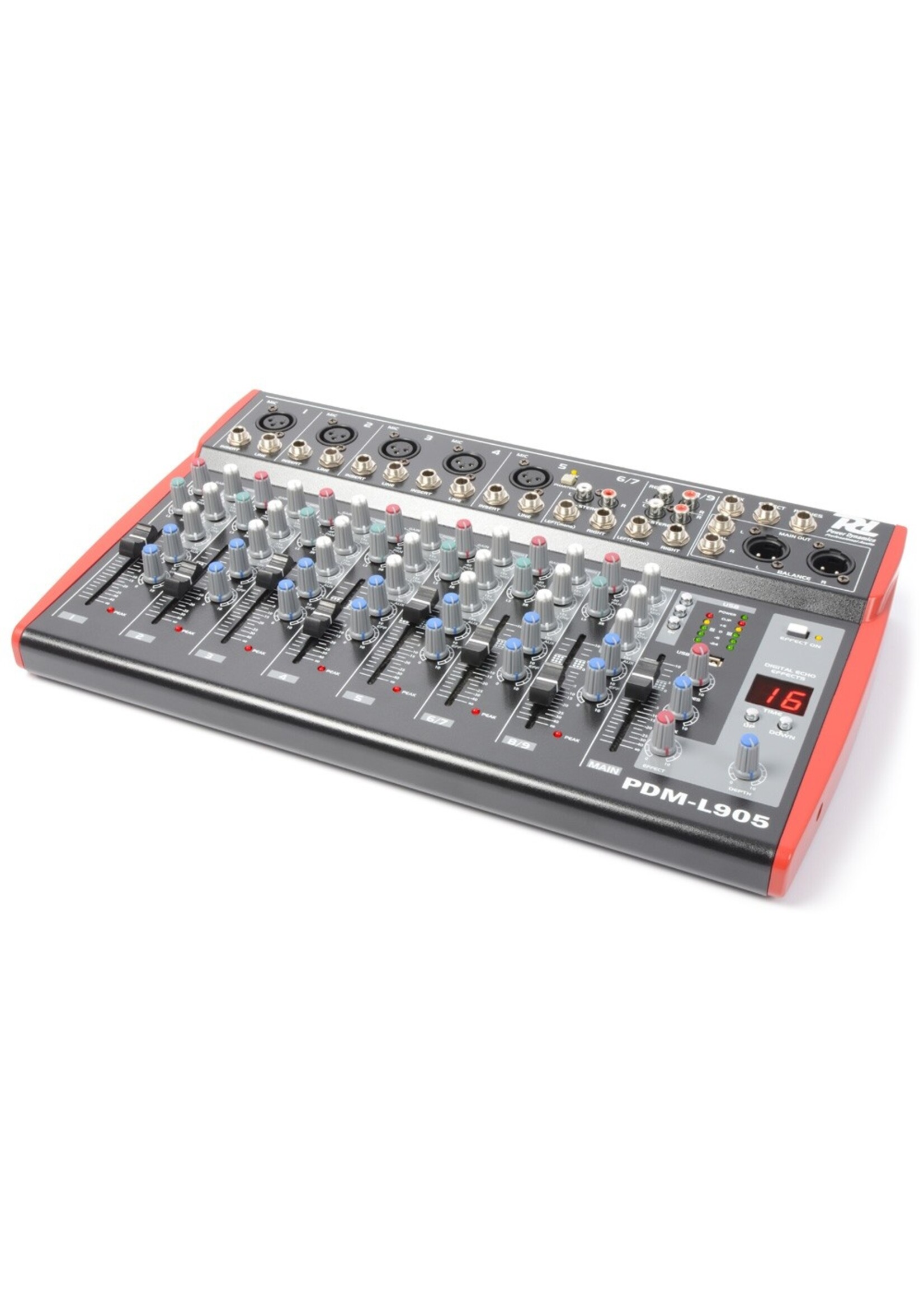 Power Dynamics Power Dynamics PDM-L905 Muziek Mixer 9-Kanaals MP3/ECHO