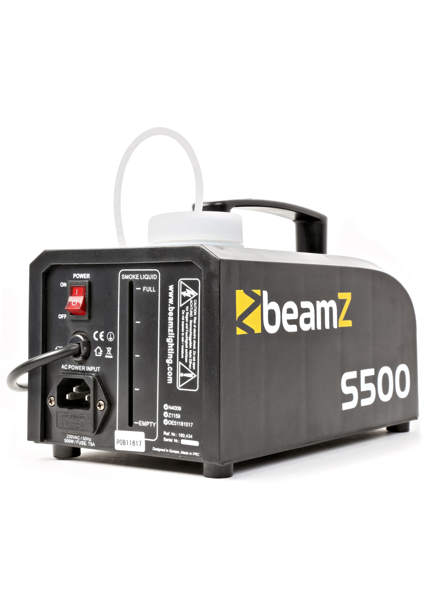 Beamz Beamz S500 Kunststof Rookmachine inclusief rookvloeistof