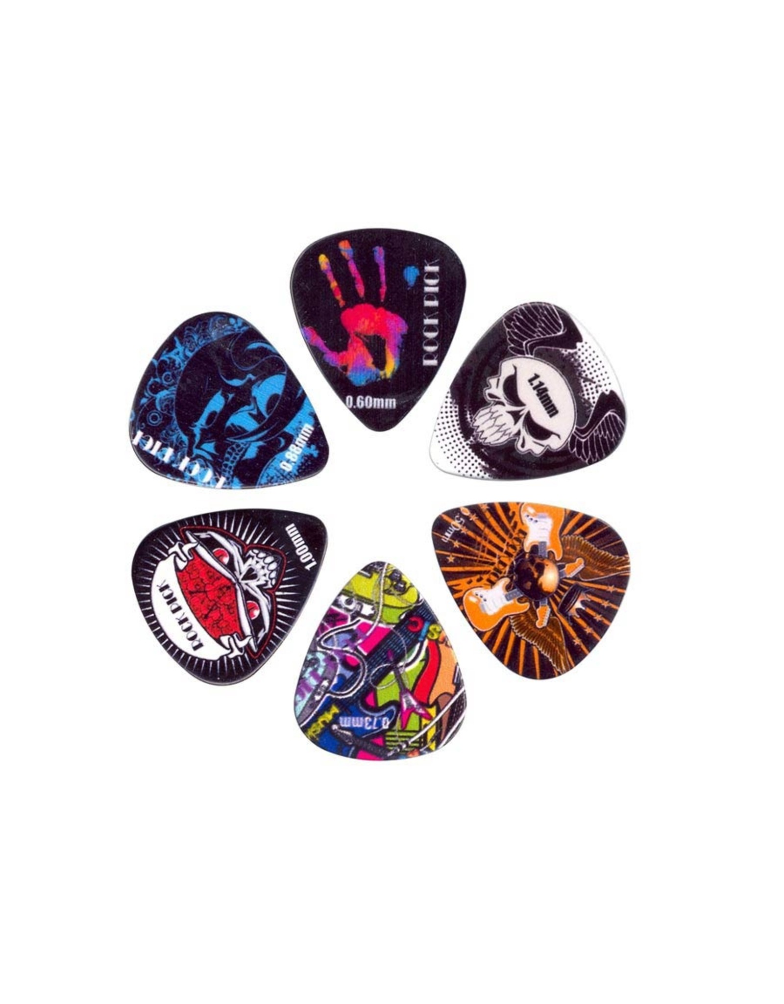 Boston  BRP6-MIX| Boston Rock Picks plectrum 6-pack