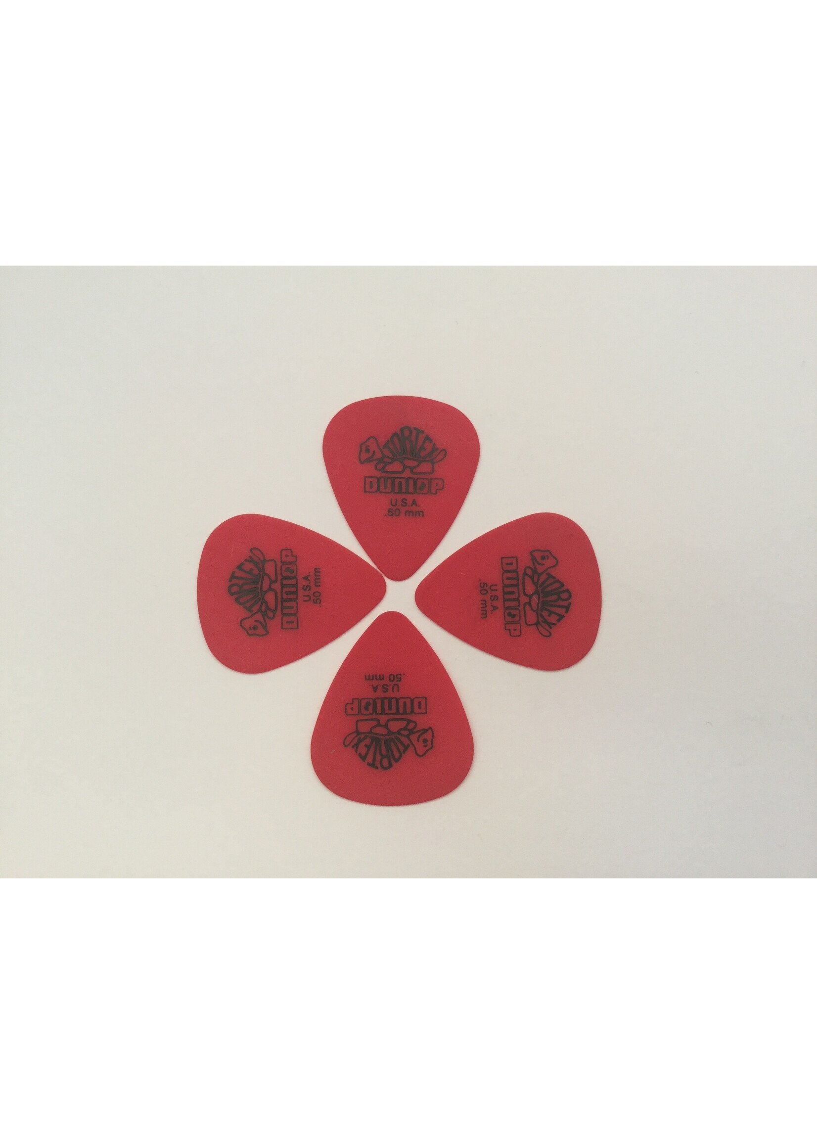Dunlop 418-R-50| 4x Dunlop Tortex Standard 0.50 mm. plectra