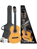 Encore Klassieke gitaar met nylon snaren incl. | Gitaartas | Reserve snaren | Stemfluit | Zelfstudie DVD