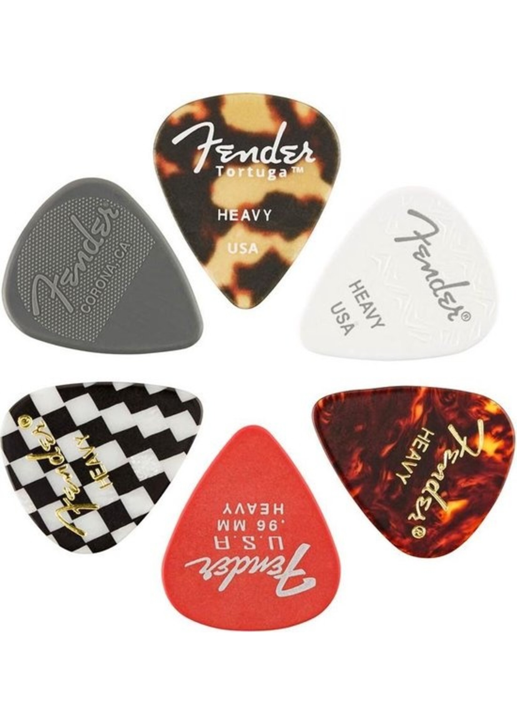Fender 6 Fender Plectrums 0.96 MM Heavy