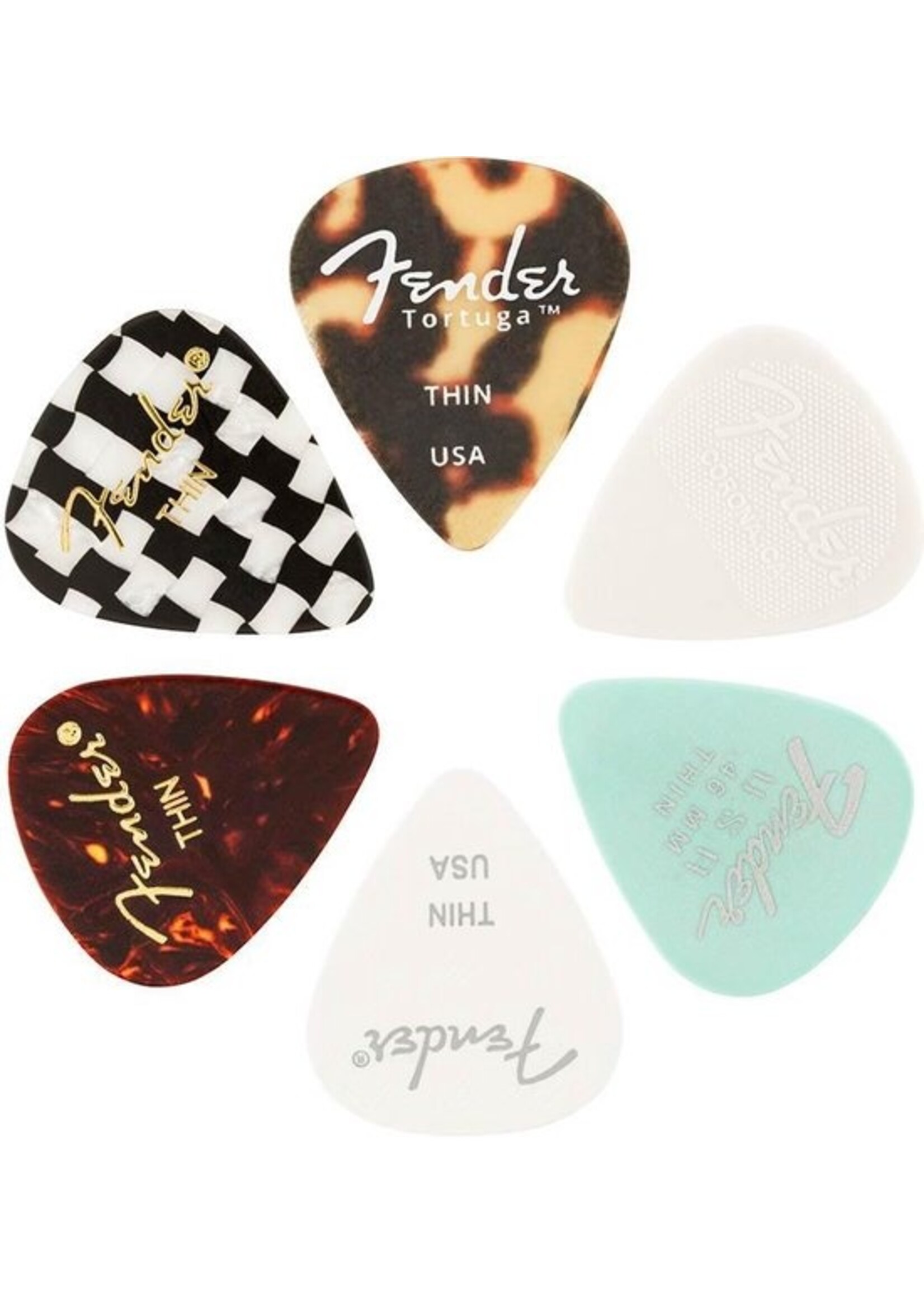 Fender 6 Fender Plectrums 0.46 MM Thin