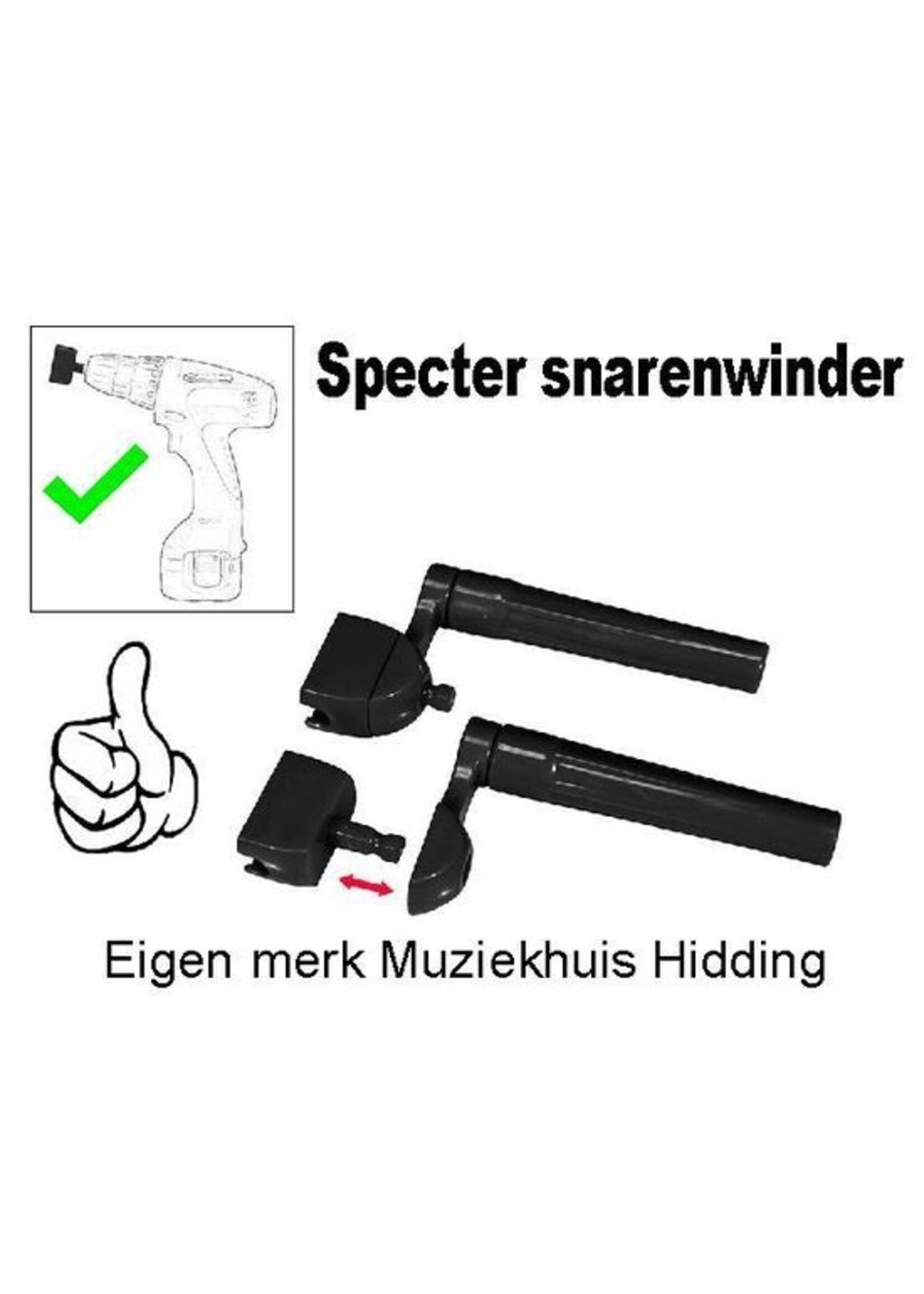 Specter Specter Snarenwinder - gitaarsnaren spanner - geschikt voor schroefmachine