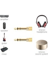 boston Audio plug - 2 stuks - 6,3mm naar 3,5mm - Verguld