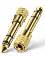 boston Audio plug - 2 stuks - 6,3mm naar 3,5mm - Verguld