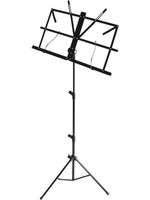 boston Muziekstandaard Met Tas - Opvouwbaar - Opklapbare Bladmuziek Lessenaar Houder Statief - Muziek Staander Hoog - Zwart