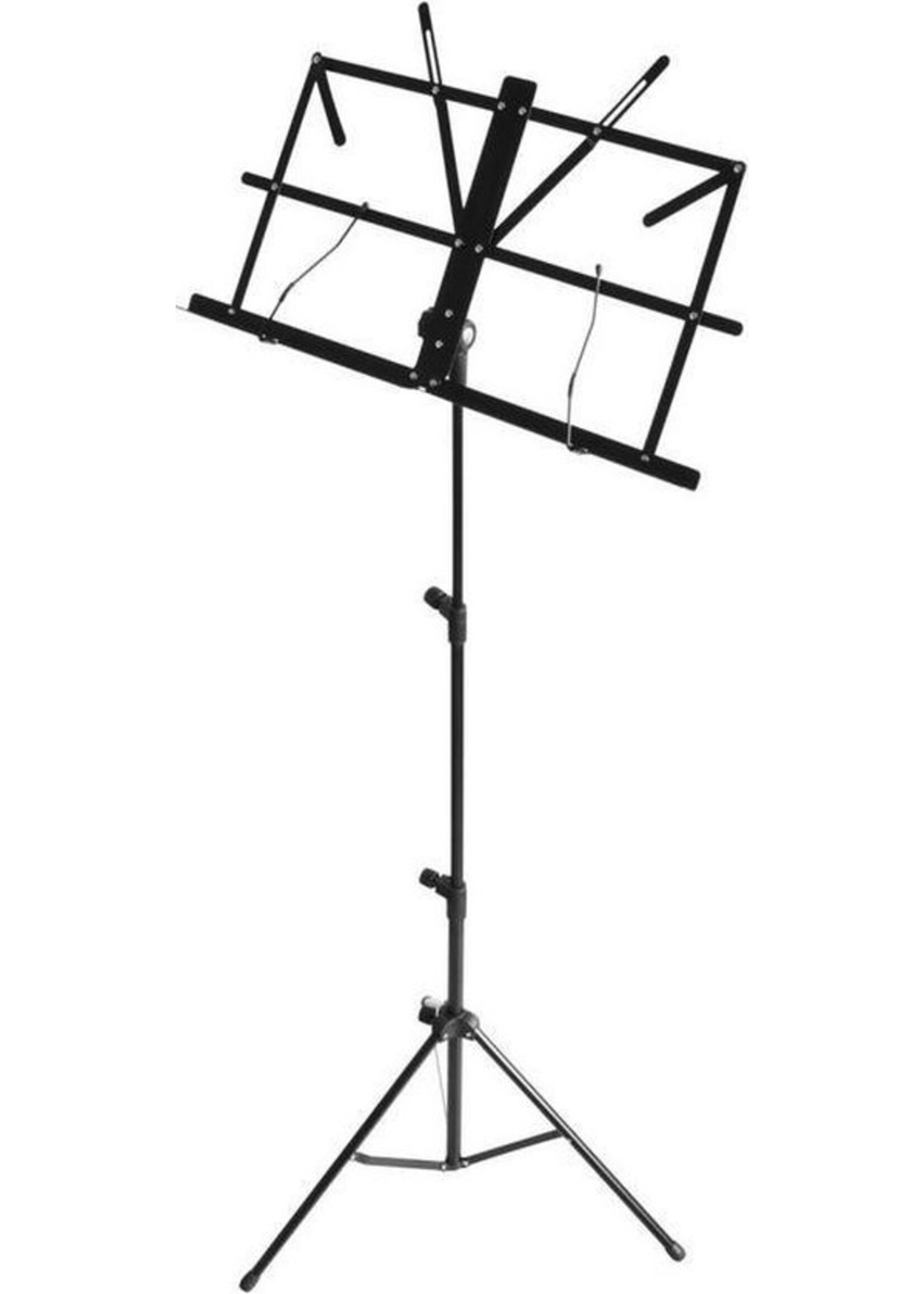 boston Muziekstandaard Met Tas - Opvouwbaar - Opklapbare Bladmuziek Lessenaar Houder Statief - Muziek Staander Hoog - Zwart