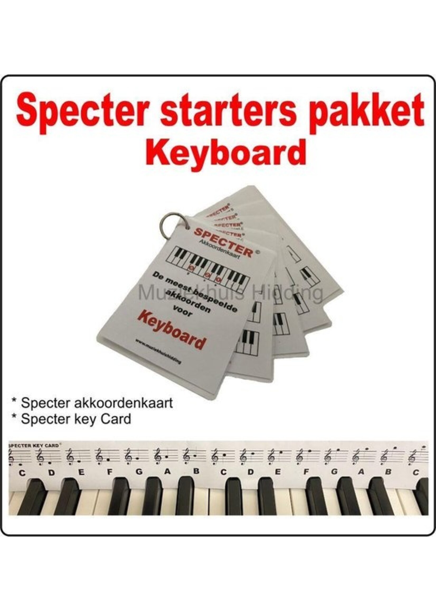 Specter Specter Piano / Keyboard beginner pakket / Akkoordenkaart / Keycard