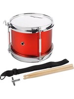 Hayman trommel kinder snaartrom, 8 inch, metallic rood, incl. stokken, riem en haak