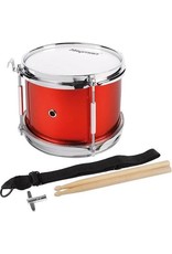 Hayman trommel kinder snaartrom, 8 inch, metallic rood, incl. stokken, riem en haak