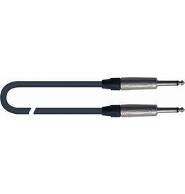 quiklock Quiklok professionele Gitaarkabel - instrumentkabel 6 meter - 6.35mm mono jack plug recht/recht - zwart