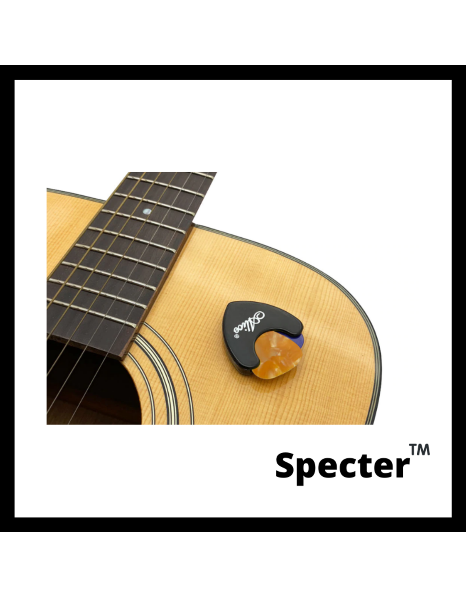 steeg pensioen bureau Specter Gitaar Capo Set met Clip-on Tuner en 6 plectrums met plectrumhouder  - Muziekhuis Hidding