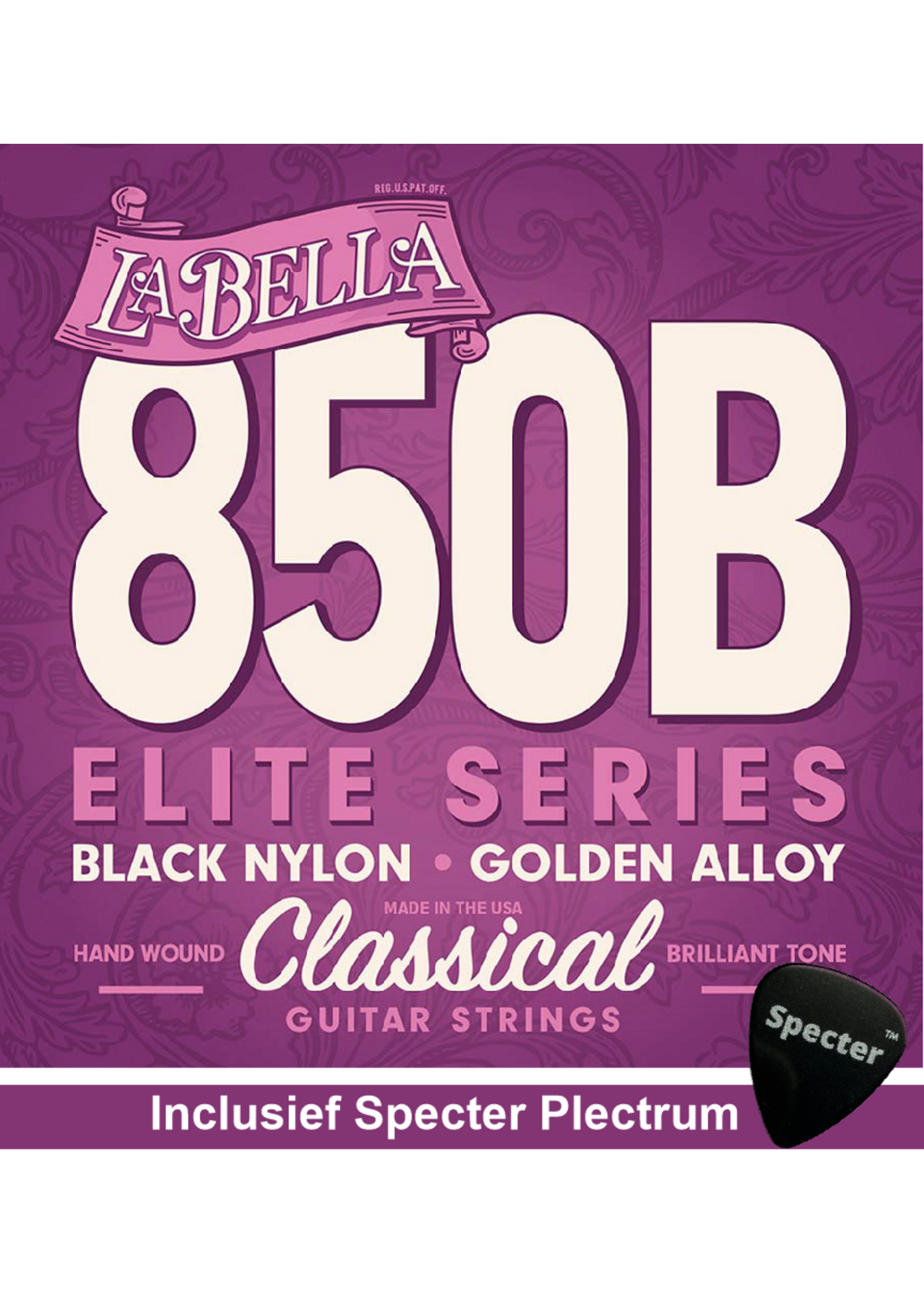 La Bella La Bella Pro Concert Gitaarsnaren Voor De Klassieke Gitaar Met Specter Plectrum | Snarenset | Klassiek | Nylon