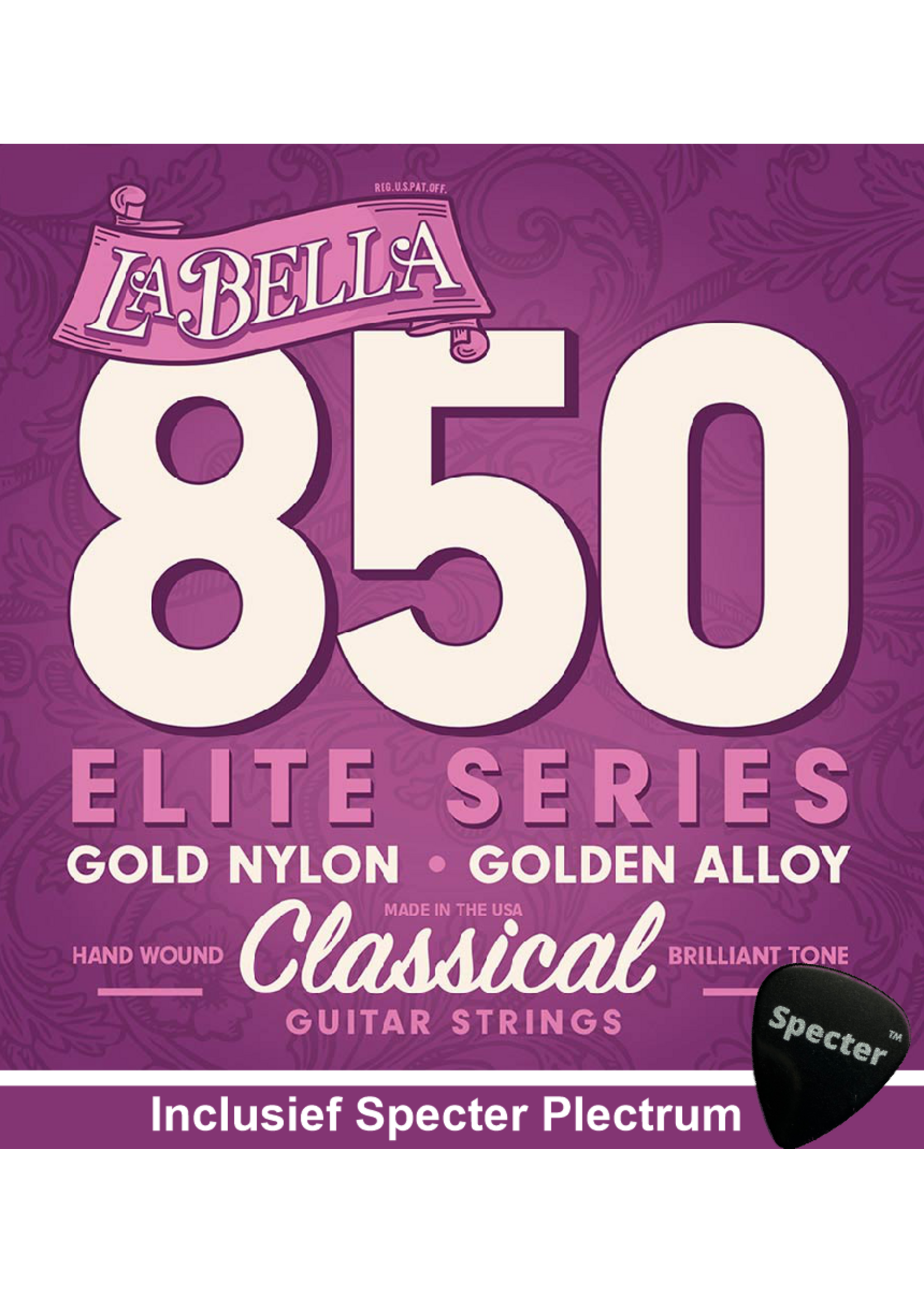 La Bella La Bella Pro Concert Gitaarsnaren Voor De Klassieke Gitaar Met Specter Plectrum | Snarenset | Klassiek | Nylon