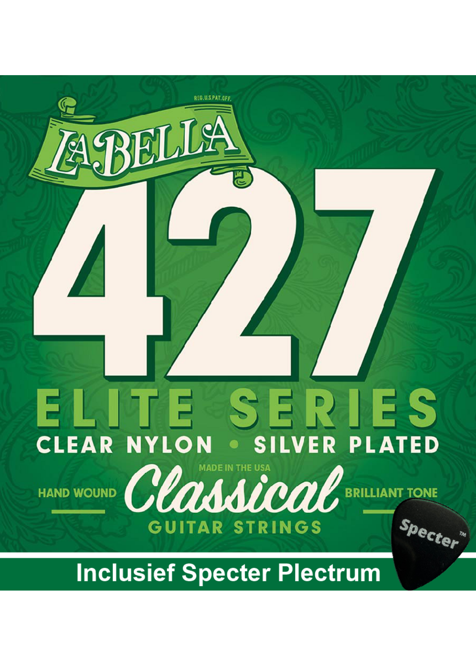 La Bella La Bella Pro Elite Gitaarsnaren Voor De Klassieke Gitaar Met Specter Plectrum | Snarenset | Klassiek | Nylon