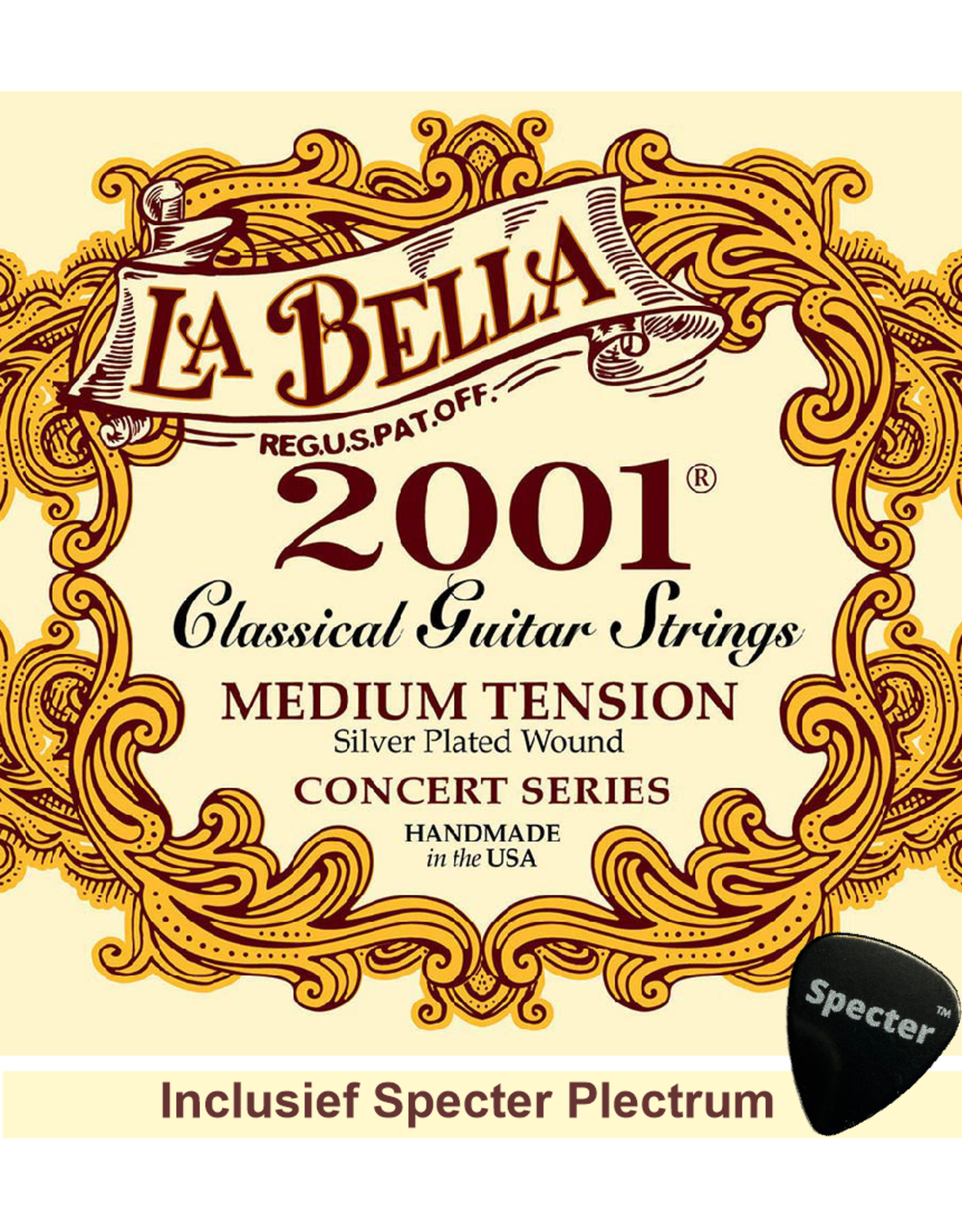 La Bella La Bella Pro 2001 Gitaarsnaren Voor De Klassieke Gitaar Met Specter Plectrum | Snarenset | Klassiek | Nylon