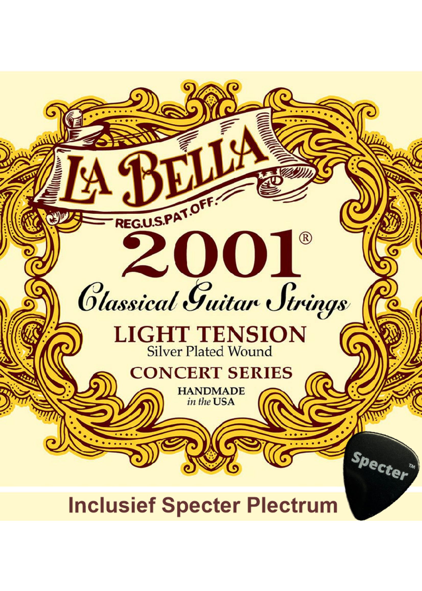 La Bella La Bella Pro 2001 Gitaarsnaren Voor De Klassieke Gitaar Met Specter Plectrum | Snarenset | Klassiek | Nylon