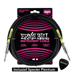 Ernie Ball Ernie Ball Gitaarkabel 3 Meter Met Specter Plectrum | Gitaarkabel | Instrumentkabel