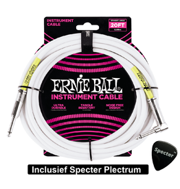 Ernie Ball Ernie Ball Gitaarkabel 6 Meter Met Specter Plectrum | Gitaarkabel | Instrumentkabel