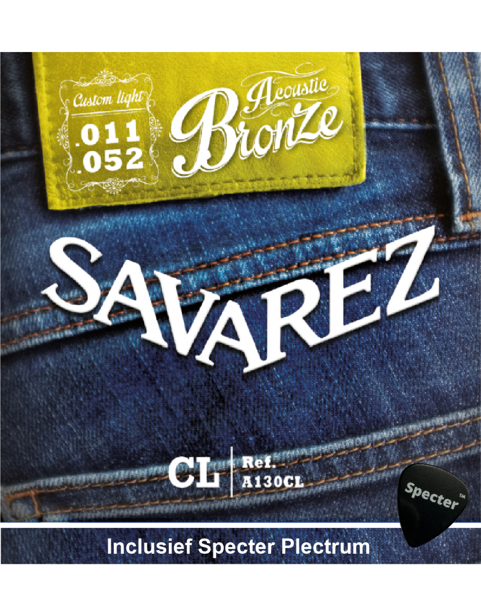 Savarez Savarez A130CL Premium Gitaarsnaren Voor De Akoestische Gitaar Met Specter Plectrum | Snarenset | Akoestisch | Stalen Snaren