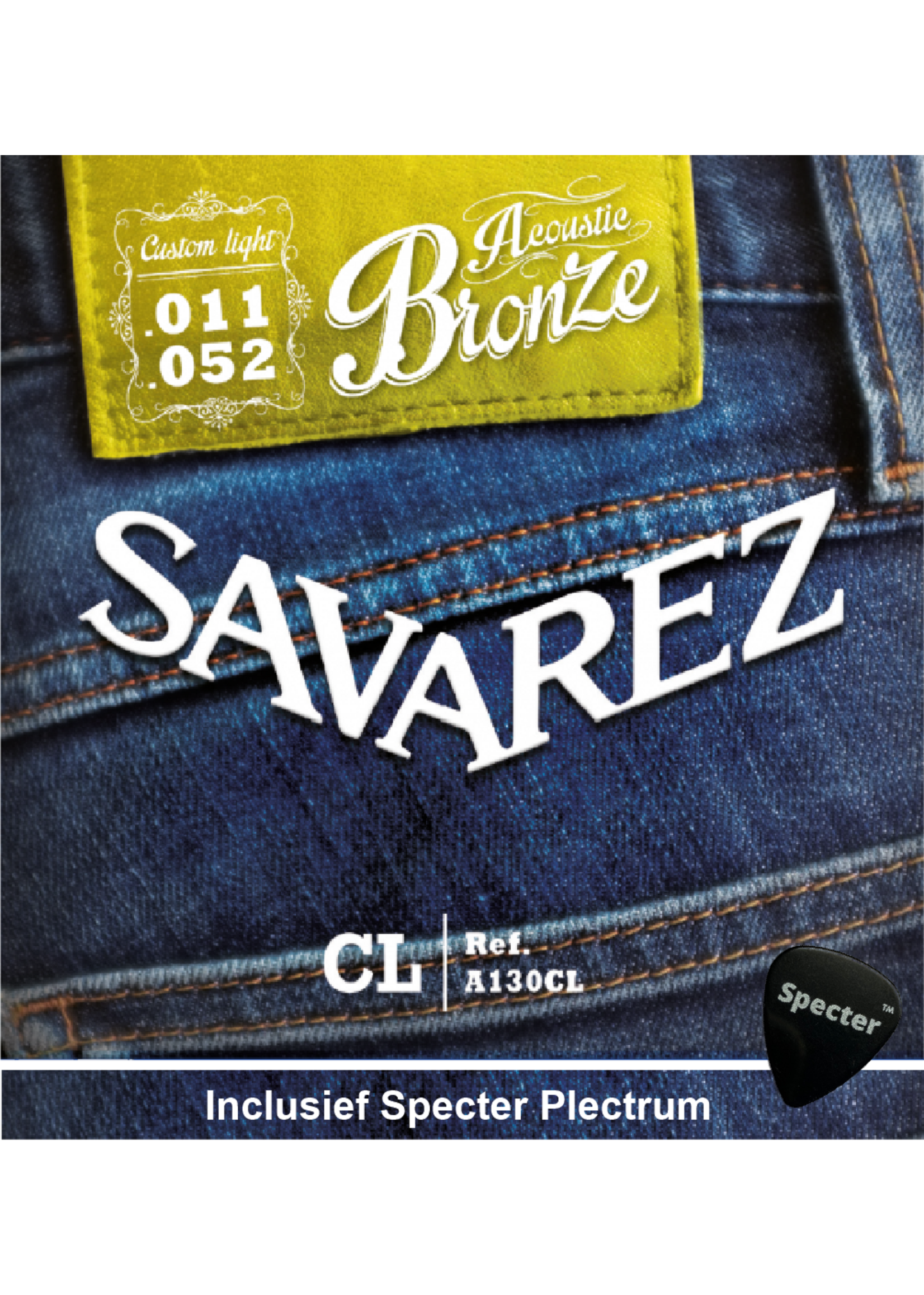 Savarez Savarez A130CL Premium Gitaarsnaren Voor De Akoestische Gitaar Met Specter Plectrum | Snarenset | Akoestisch | Stalen Snaren